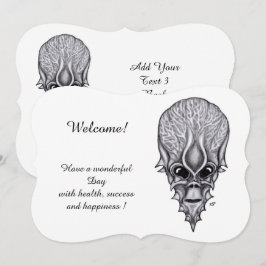 Alien Face, voeg Jouw tekst toe Kaart