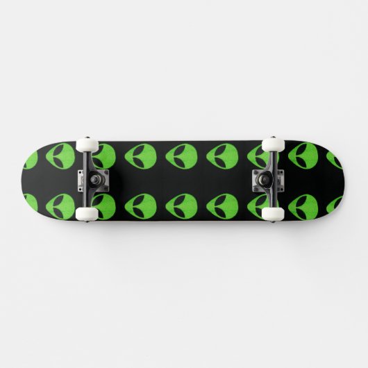Alien Faces - Groen skateboard (Horizontaal)
