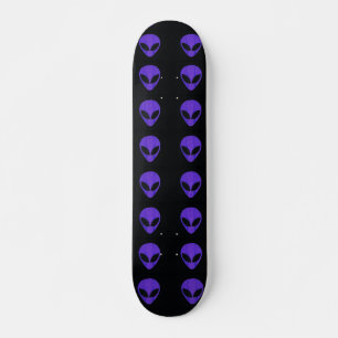 Alien Faces - Paars skateboard