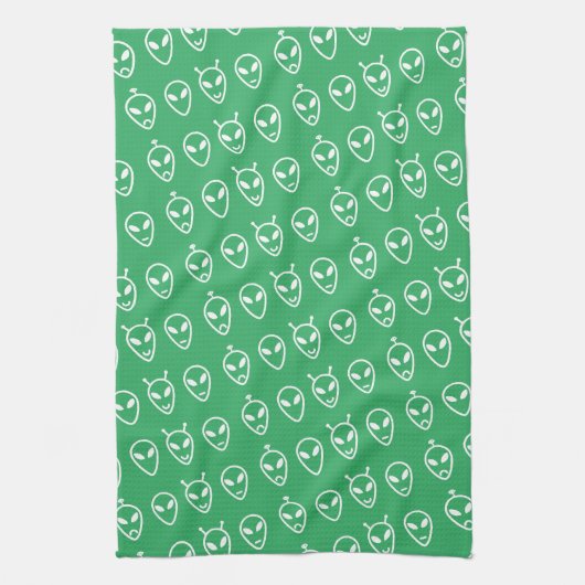 Alien Faces Theedoek (Verticaal)