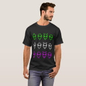 Alien Faces Trio T-shirt (Voorkant volledig)