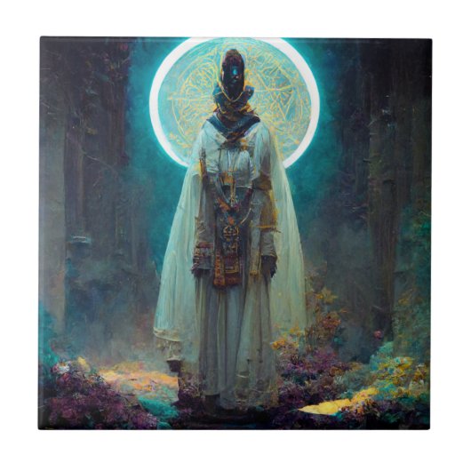 Alien Fae 2 Fantasy Sci-Fi Tegeltje (Voorkant)