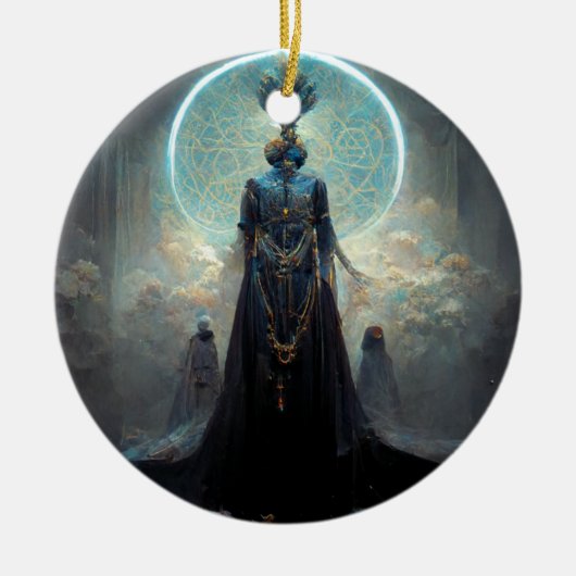 Alien Fae 3 Fantasy Sci-Fi Keramisch Ornament (Voorkant)