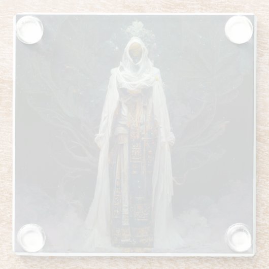 Alien Fae Fantasy Sci-Fi Glazen Onderzetter (Achterkant)