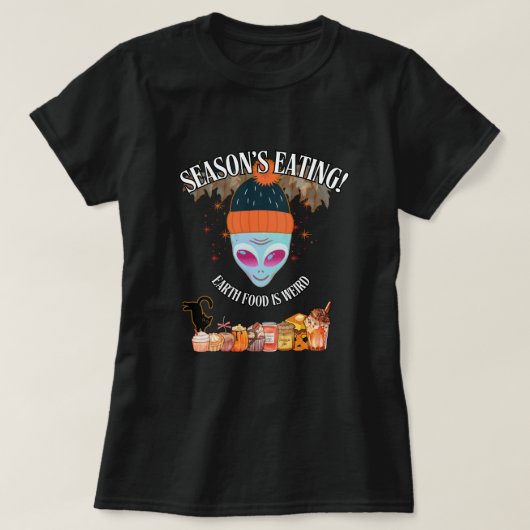 👽 Alien Fall Feast T-Shirt (Design voorkant)