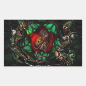 Alien Family Decal Rechthoekige Sticker (Voorkant)