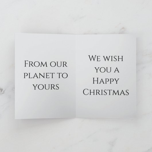 Alien Family kerstvakantie portret Kaart (Binnen)