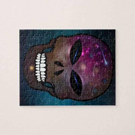 Alien Fantasy Skull Puzzle Universe & Planets Legpuzzel (Horizontaal)