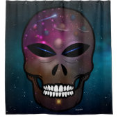 Alien Fantasy Skull Shower Curtain Douchegordijn (Voorkant)