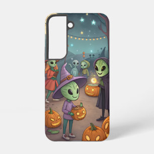 Alien Feest – Surrealistische Sci-Fi Kerst Kunstpr Samsung Galaxy Hoesje