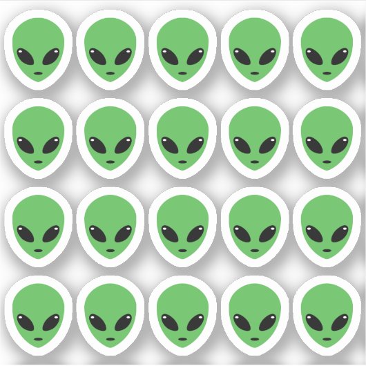 Alien Feestdecoraties Ruimtevaartuig Bujo Planner Sticker (Voorkant)