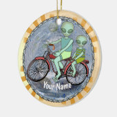 Alien fietst ornament (Links)
