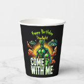 Alien Figures: avonturen in de ruimte Papieren Bekers (Achterkant)