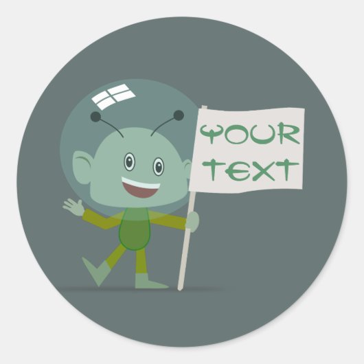 Alien Flag Ronde Sticker (Voorkant)