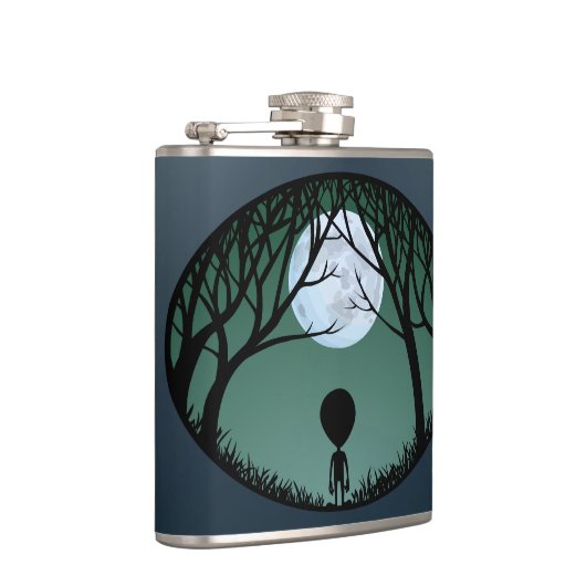 Alien Flask Alien Gray Drink Flasks personaliseren Heupfles (Rechts)