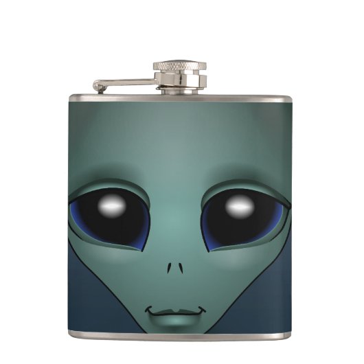 Alien Flask Alien Gray Drink Flasks personaliseren Heupfles (Voorkant)