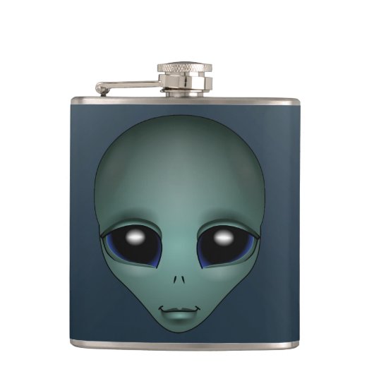 Alien Flask Alien Gray Drink Flasks personaliseren Heupfles (Voorkant)