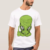 Alien Flip off T-shirt (Voorkant)