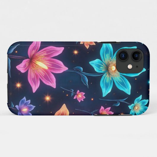 Alien Floral Galaxy iPhone/iPad Case (Achterkant (horizontaal))
