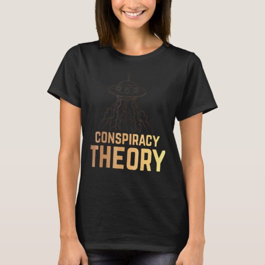 Alien Flying Saucer Ufo compracy Theory T-shirt (Voorkant)