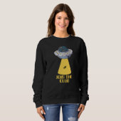 Alien for Men Head Green Ufo Area 51 Space Trui (Voorkant volledig)