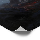 Alien Forest, Twisted Trees, Glowing Red Orbs Poster (Hoek)