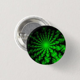 Alien Fractal Burst Ronde Button 3,2 Cm