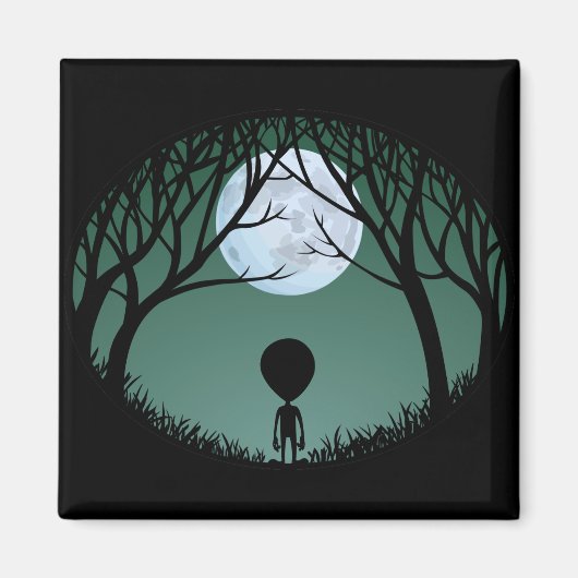 Alien Fridge Magnet — buitenaardse geschenken en d (Voorkant)