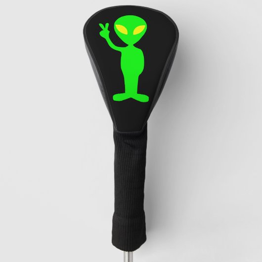 ALIEN FUNNY GOLF DRIVER HOESJE GOLFHEADCOVER (Voorkant)