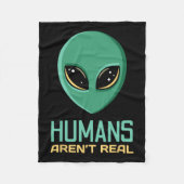 Alien Funny Humans zijn geen echte Schattigee UFO Fleece Deken (Voorkant)