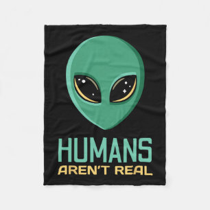 Alien Funny Humans zijn geen echte Schattigee UFO  Fleece Deken