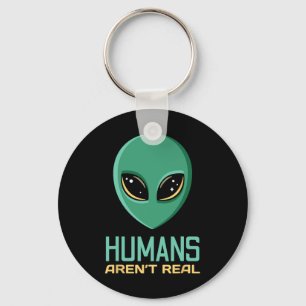Alien Funny Humans zijn geen echte Schattigee UFO  Sleutelhanger