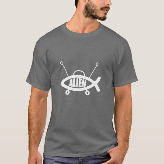 Alien Funny Pun T-Shirt (Voorkant)
