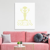Alien Gaijin ~ Kanji Nihongo / Japanse taal Canvas Afdruk (Insitu (Woonkamer))