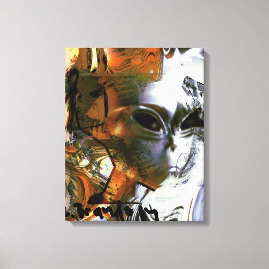 "Alien" Galerij verpakt Canvas Schilderij Print (Voorkant)