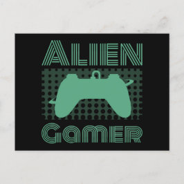 Alien Gamer Briefkaart