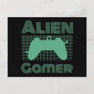 Alien Gamer Briefkaart