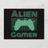 Alien Gamer Briefkaart (Voorkant)