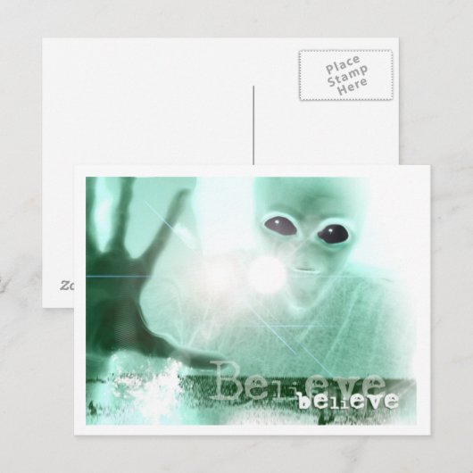 ALIEN GELEVE BRIEFKAART (Voorkant / Achterkant)