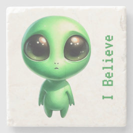 Alien – geloof ik stenen onderzetter