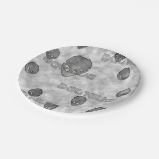 Alien geloof papieren bordje (Gekanteld)