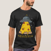 Alien gelooft in Pizza T-shirt (Voorkant)