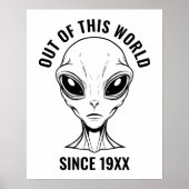Alien gezicht gepersonaliseerd poster (Voorkant)