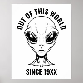 Alien gezicht gepersonaliseerd poster