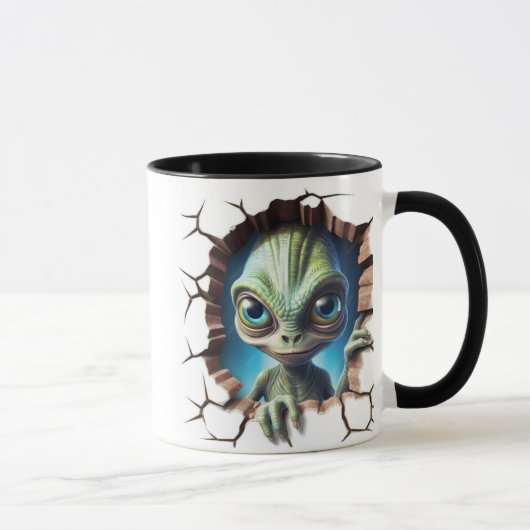 Alien-gezicht Mok (Rechts)