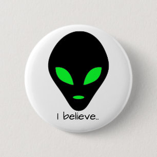 Alien-gezichtsknop Ronde Button 5,7 Cm