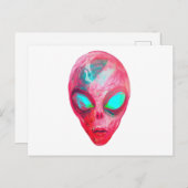 Alien-gezichtsmasker Briefkaart (Voorkant / Achterkant)