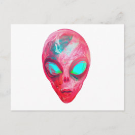 Alien-gezichtsmasker Briefkaart