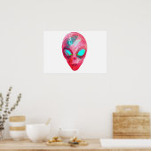 Alien-gezichtsmasker Poster (Keuken)