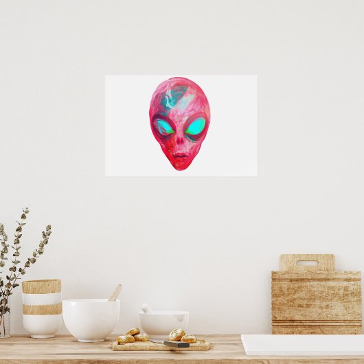 Alien-gezichtsmasker Poster (Keuken)